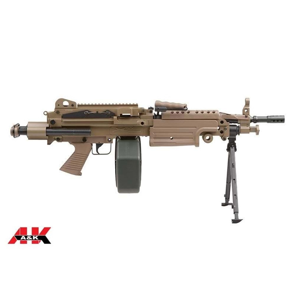 A&K FN Licensed M249 Para Hafif Makinalı AEG Airsoft Tüfek - TAN