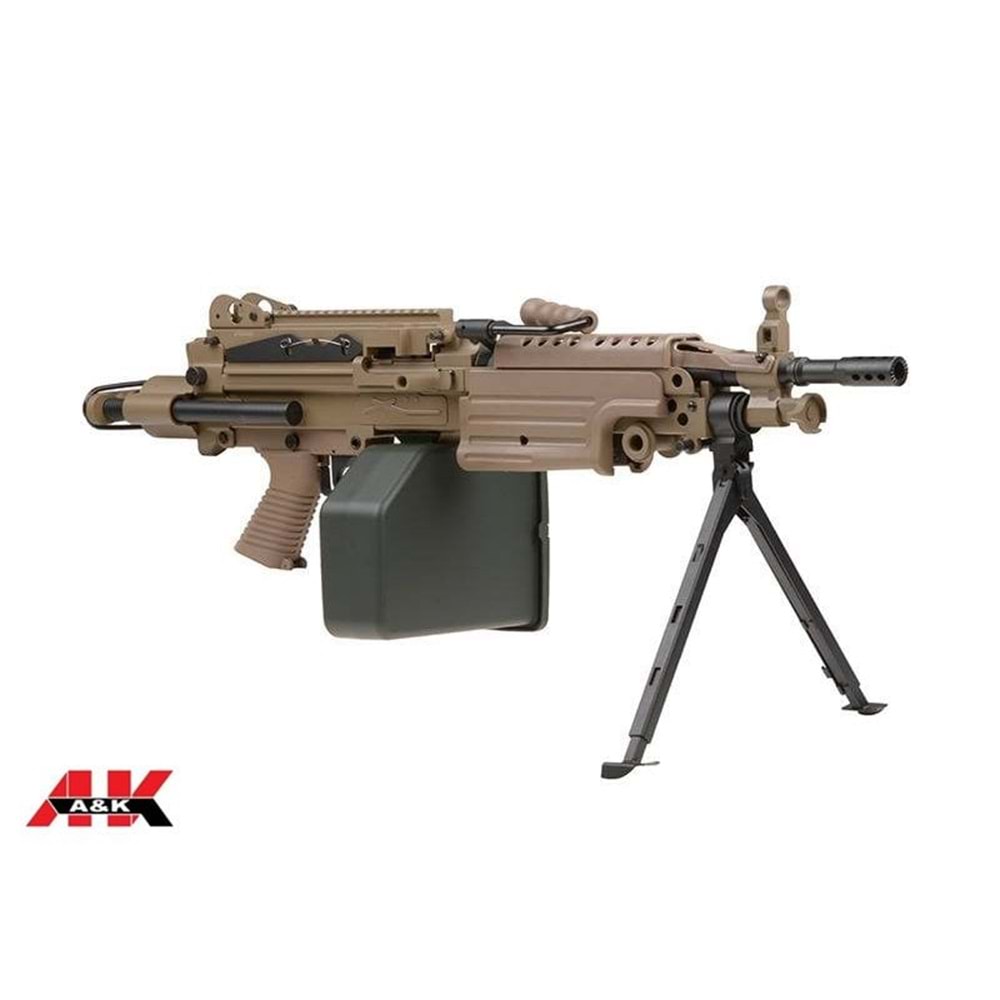 A&K FN Licensed M249 Para Hafif Makinalı AEG Airsoft Tüfek - TAN
