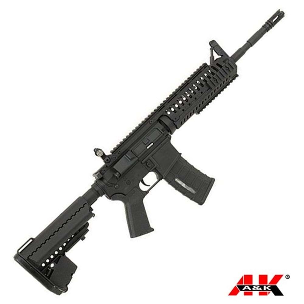 AK 13.5'' VLTOR Style CASV M4 Carbine AEG Airsoft Tüfek - Siyah