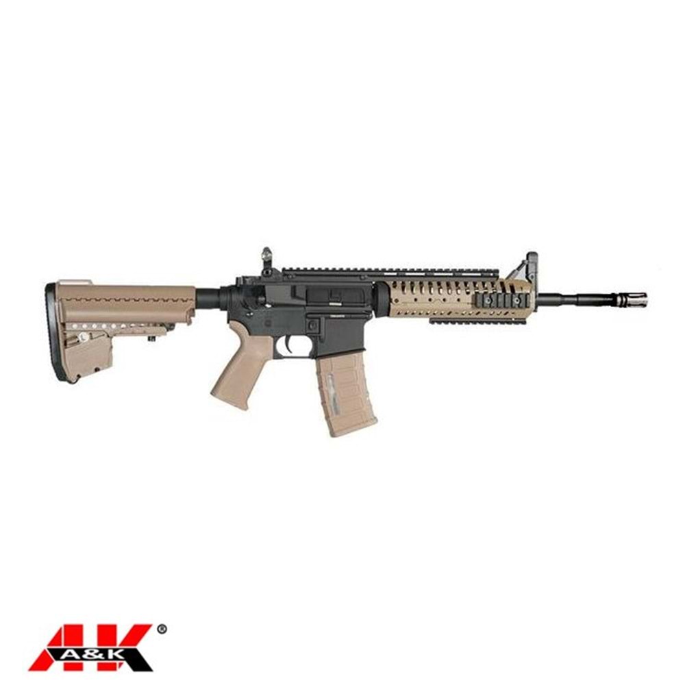 AK 13.5'' VLTOR Style CASV M4 Carbine AEG Airsoft Tüfek - Tan