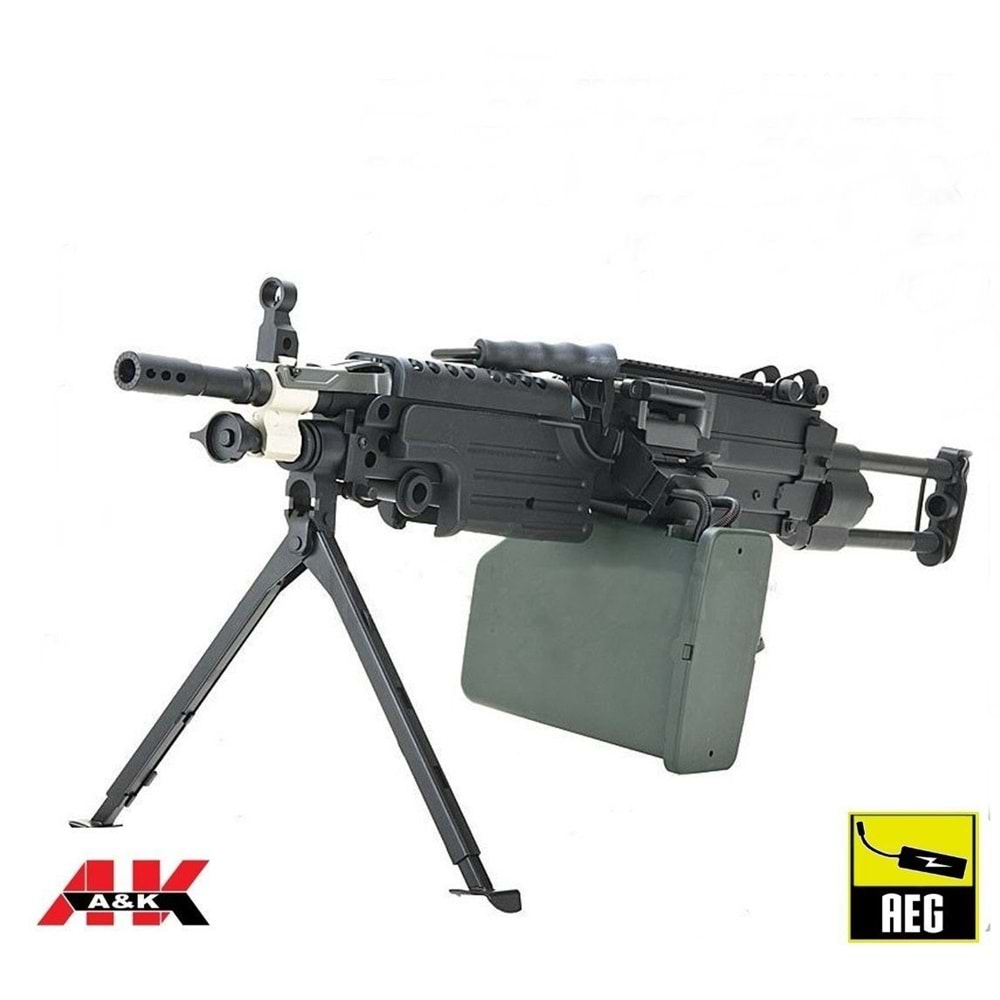 FN Lisanslı M249 PARA FULLMELTAL SIYAH Airsoft Makinalı AEG