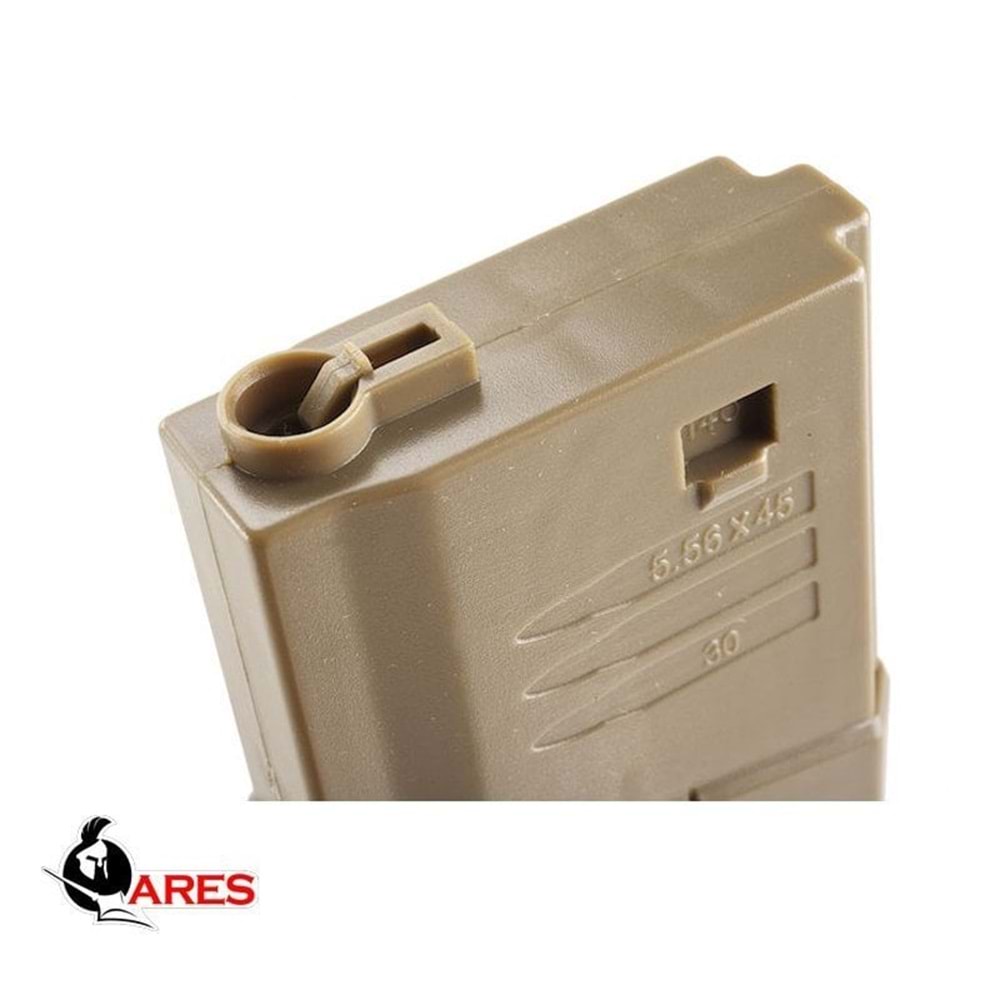 Ares AMOEBA M4/M16 AEG TÜFEKLER İÇİN ''S CLASS'' 140BB Airsoft Şajör - Çöl Rengi