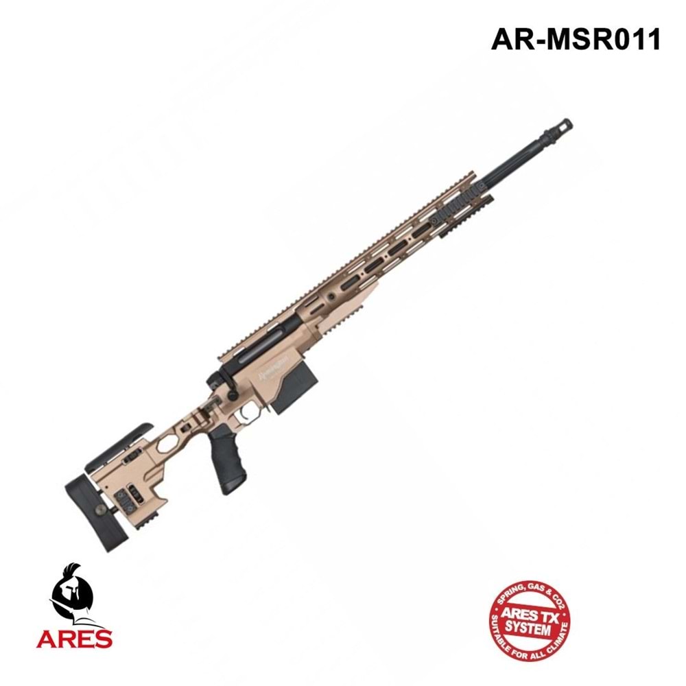 ARES REMINGTON MSR338 SPRING SNIPER AIRSOFT TÜFEĞİ BOLT ACTION TAN - ÇÖL RENGI