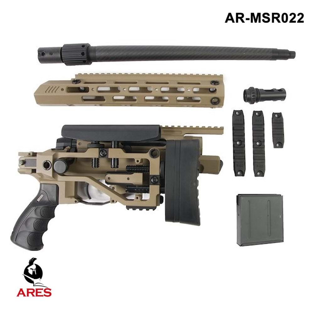 ARES MSR303 SPRING SNIPER AIRSOFT TÜFEĞİ BOLT ACTION TAN - ÇÖL RENGI