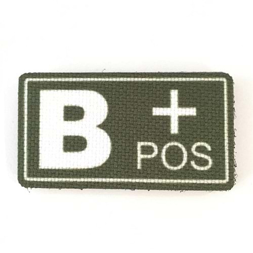 B (+) Poz Kan Grubu Patch Arma - YEŞİL