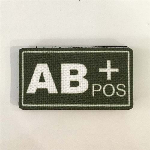 AB (+) Pozitif Kan Grubu Patch Arma - Yeşil