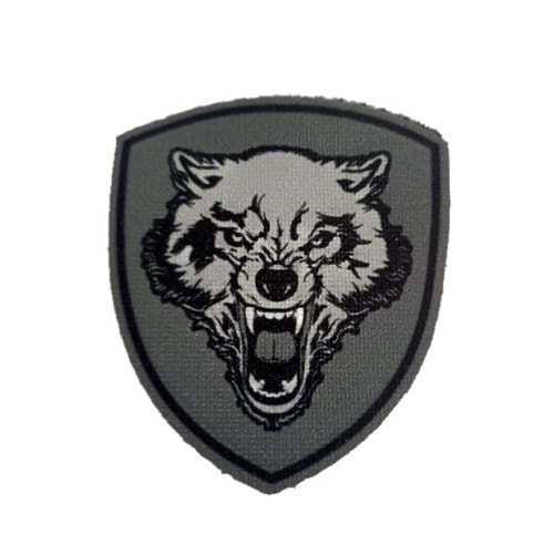 Kızgın Kurt Arma Patch - Gri