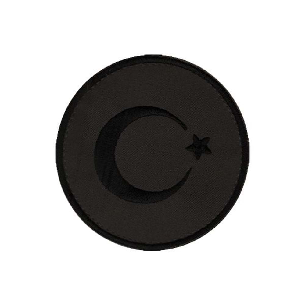 YUVARLAK BAYRAK PATCH ARMA - SİYAH