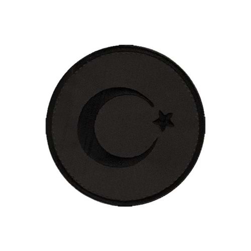 YUVARLAK BAYRAK PATCH ARMA - SİYAH
