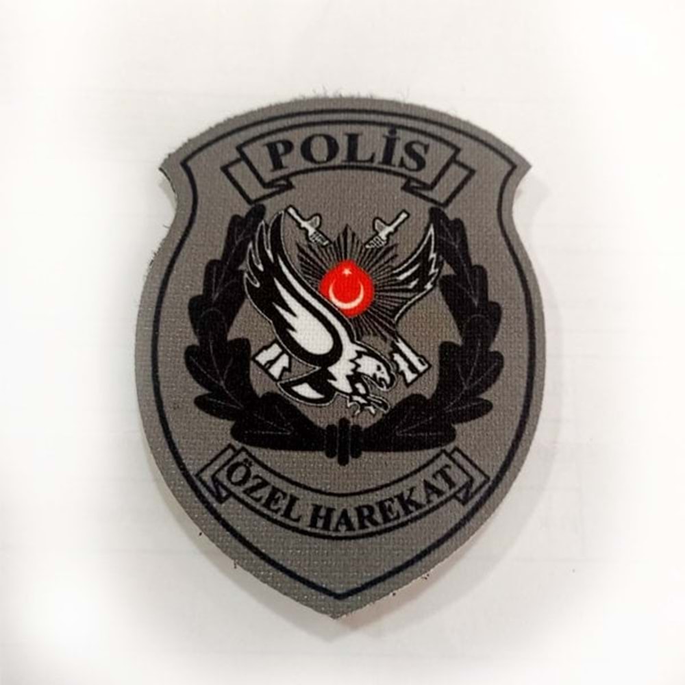 POLİS ÖZEL HAREKAT (PÖH) PATCH ARMA -GRİ