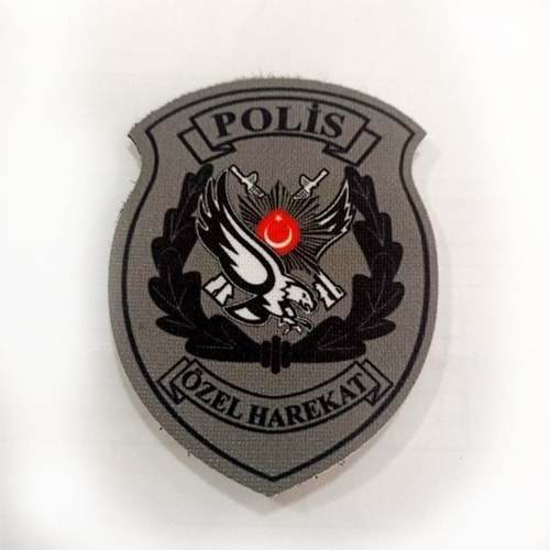 POLİS ÖZEL HAREKAT (PÖH) PATCH ARMA -GRİ