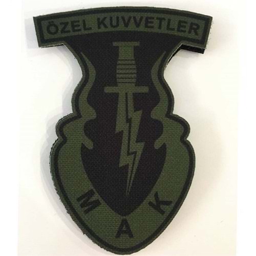 ÖZEL KUVVETLER M.A.K. PATCH ARMA -YESIL