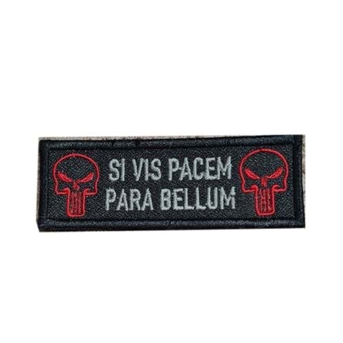 SI VIS PACEM PARA BELLUM PUNISHER PATCH - SİYAH-KIRMIZI