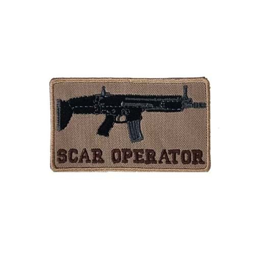 SCAR OPERATOR TACTICAL PATCH -TAN - ÇÖL SIYAH