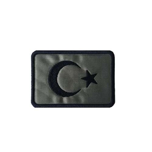 HAKI TURK BAYRAGI ASKERI PATCH - SIYAH AYYILDIZ