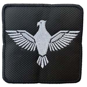UÇAN KARTAL PATCH - SIYAH BEYAZ