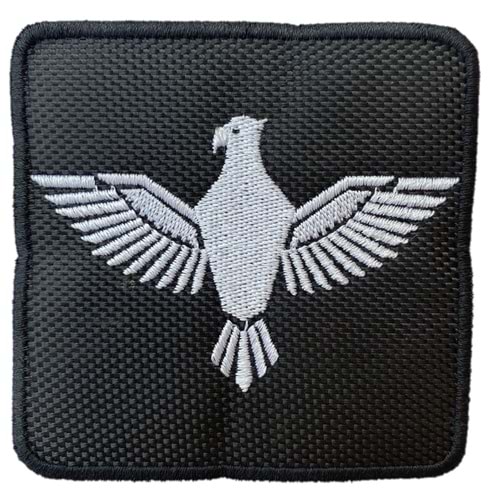 UÇAN KARTAL PATCH - SIYAH BEYAZ