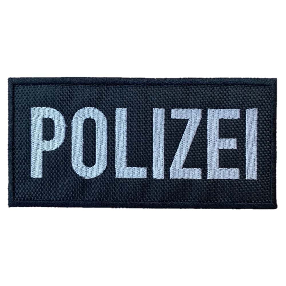 POLIZEI PATCH - SIYAH BEYAZ BUYUK BOY