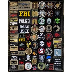 FBI PATCH KUCUK - SARI SIYAH