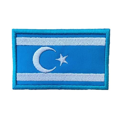 IRAK TÜRKMENLERI BAYRAĞI PATCH - MAVİ BEYAZ
