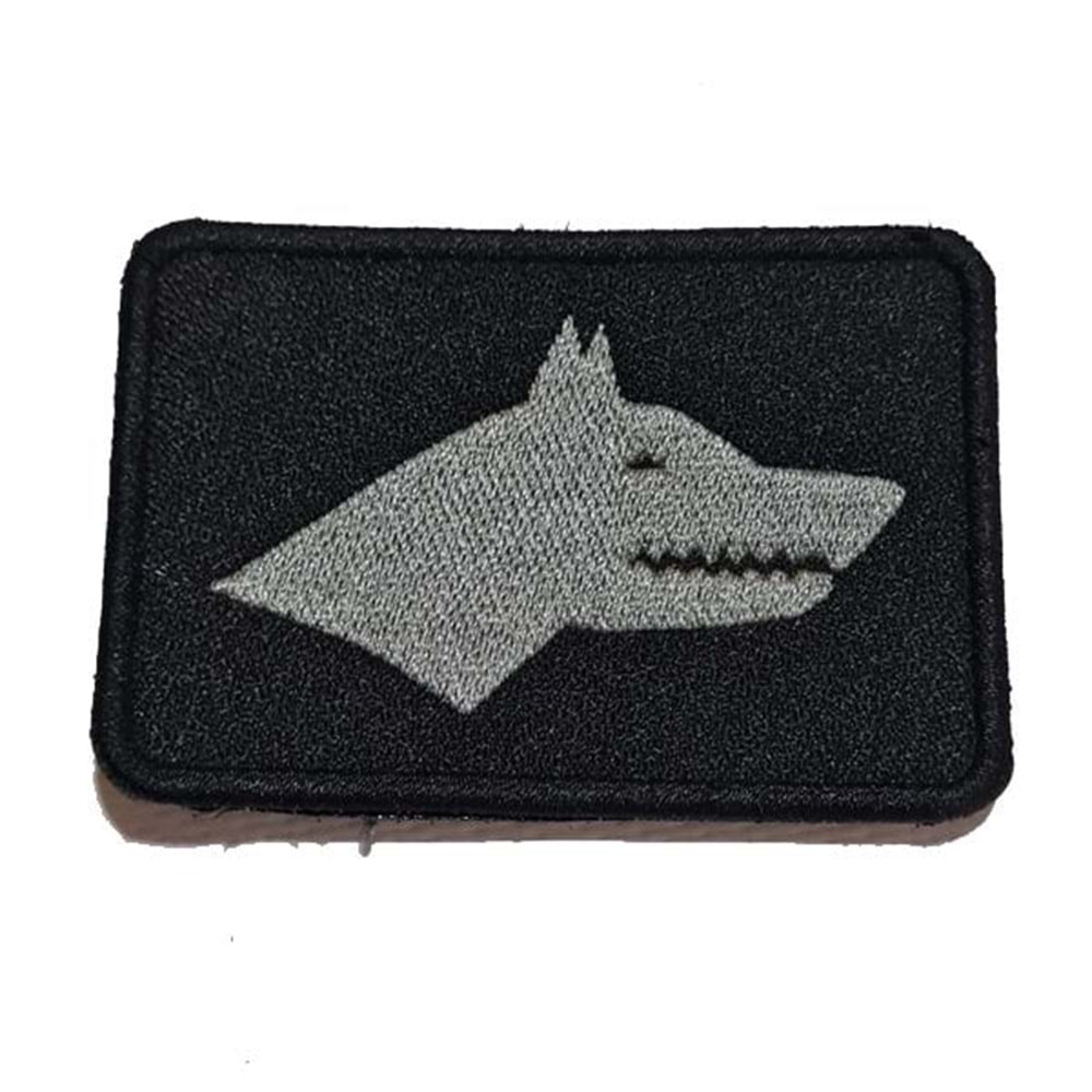 ESKİ TÜRKLER BÖRÜ KURT PATCH - SİYAH-GRİ
