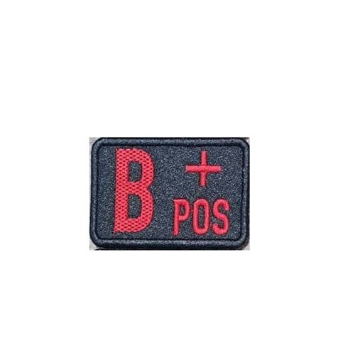 B POZITIF KAN GRUBU PATCH - SİYAH-KIRMIZI PATCH