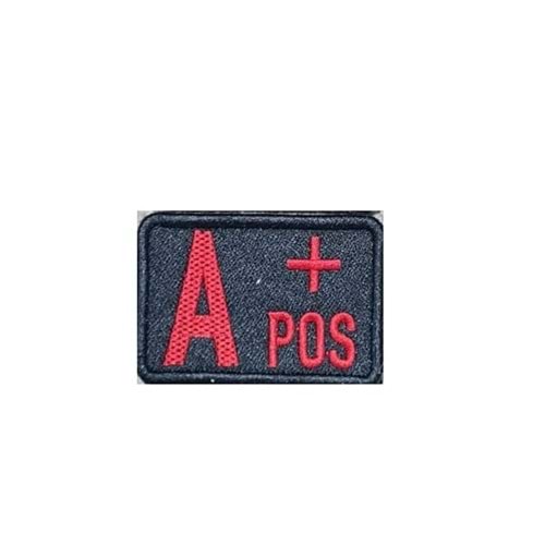 A POZITIF KAN GRUBU PATCH - SİYAH-KIRMIZI PATCH