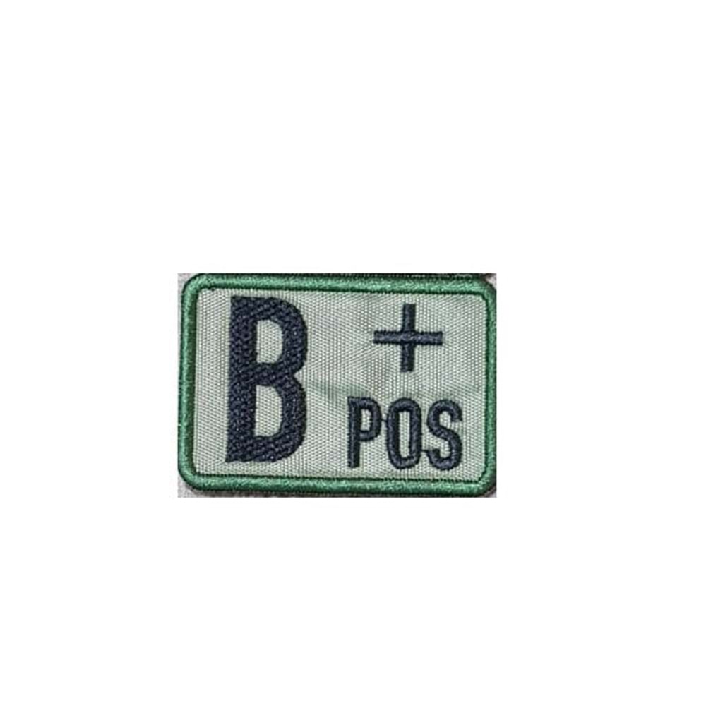 B POZITIF KAN GRUBU PATCH - YEŞİL-SİYAH