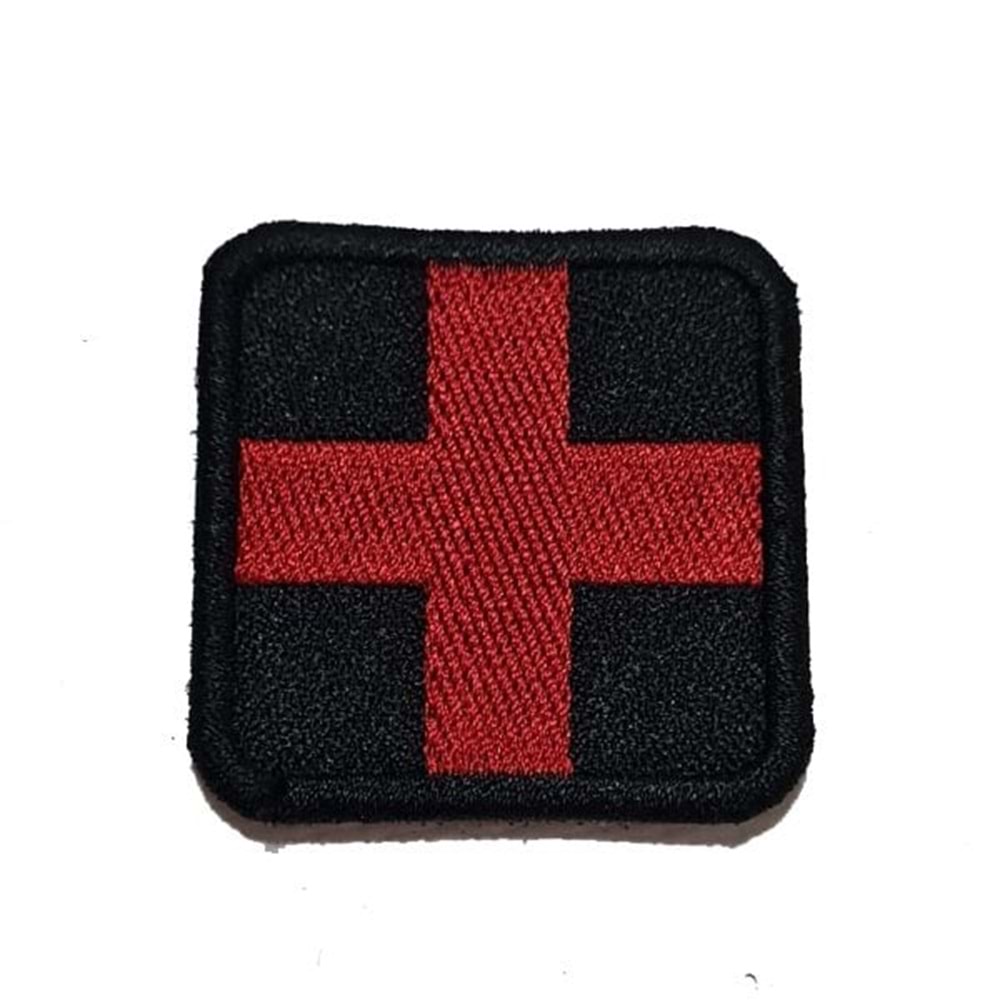 MEDIC İLK YARDIM PATCH - SİYAH - KIRMIZI