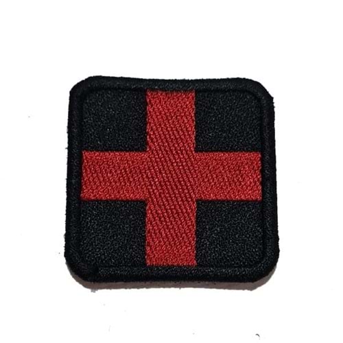 MEDIC İLK YARDIM PATCH - SİYAH - KIRMIZI