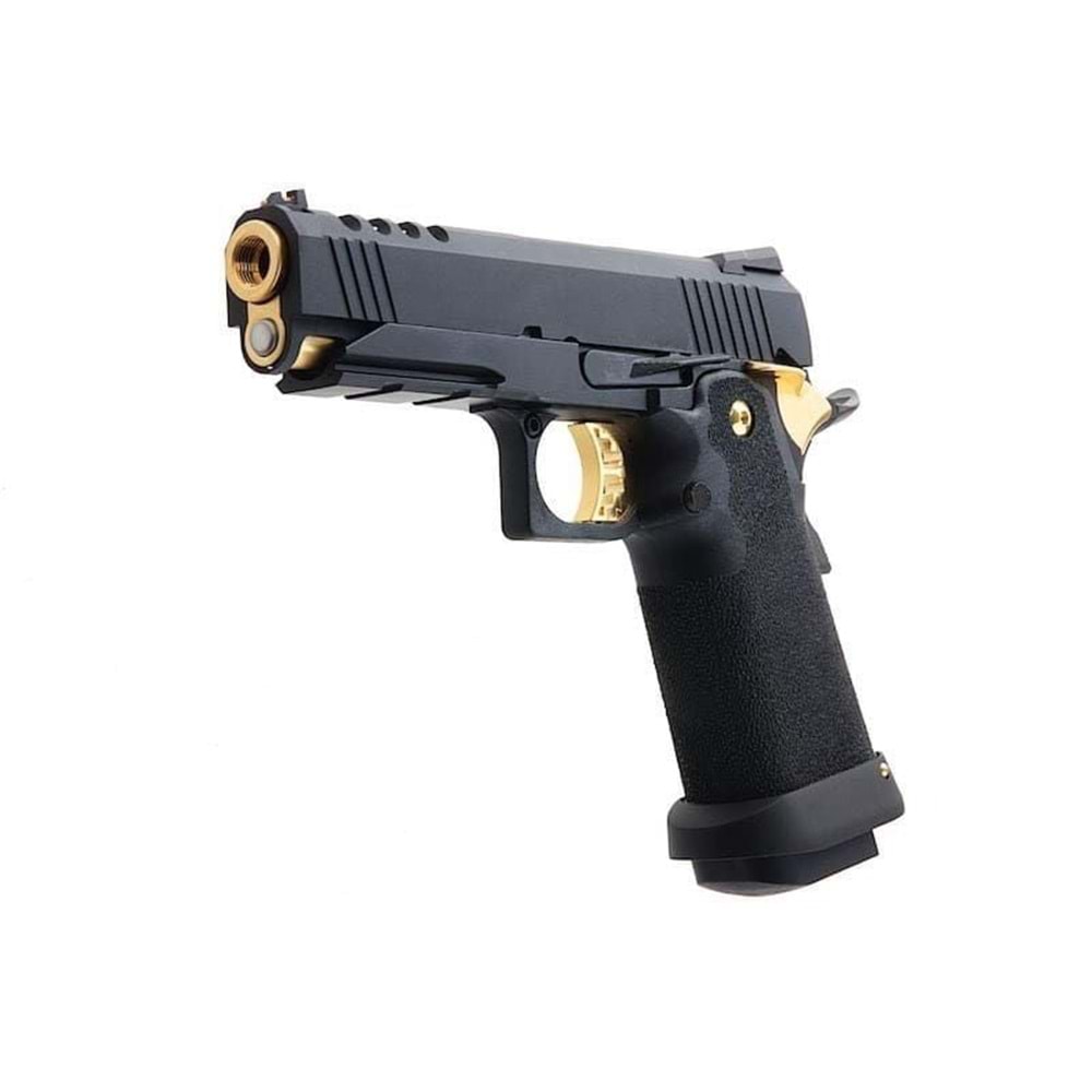 AW HX2711 4.3 Hi-Capa SLIDECUT COMPACT GBB Airsoft Tabanca ( Black/Gold )