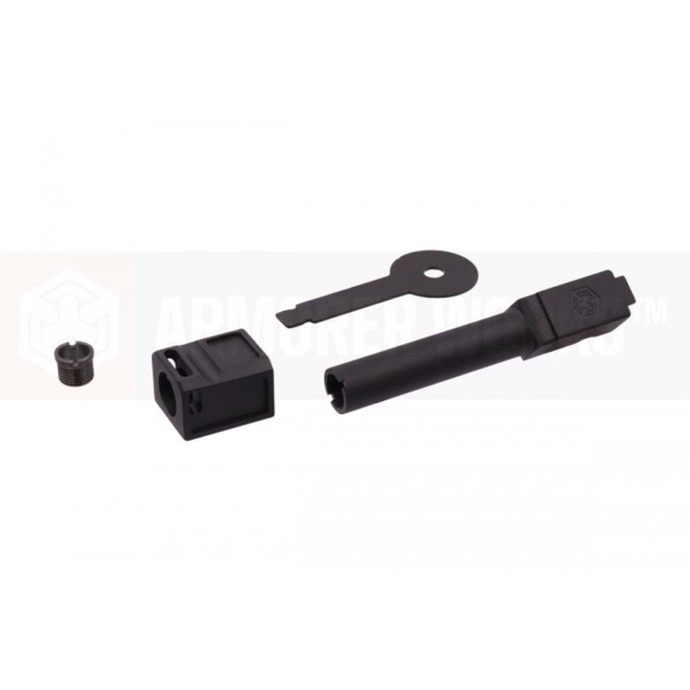 AW, WE Glock Kompensatör + Dış Namlu Kiti (COMPACT / MODEL 1 / SİYAH)