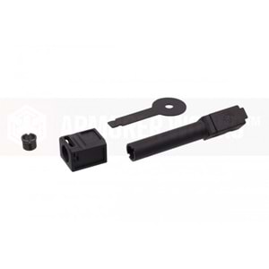 AW, WE Glock Kompensatör + Dış Namlu Kiti (COMPACT / MODEL 1 / SİYAH)