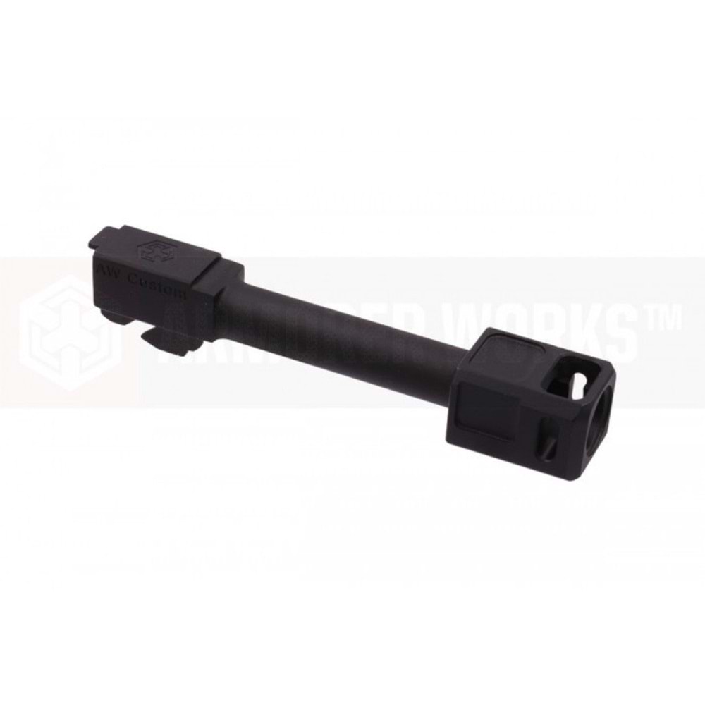 AW, WE Glock Kompensatör + Dış Namlu Kiti (COMPACT / MODEL 2 / SİYAH)