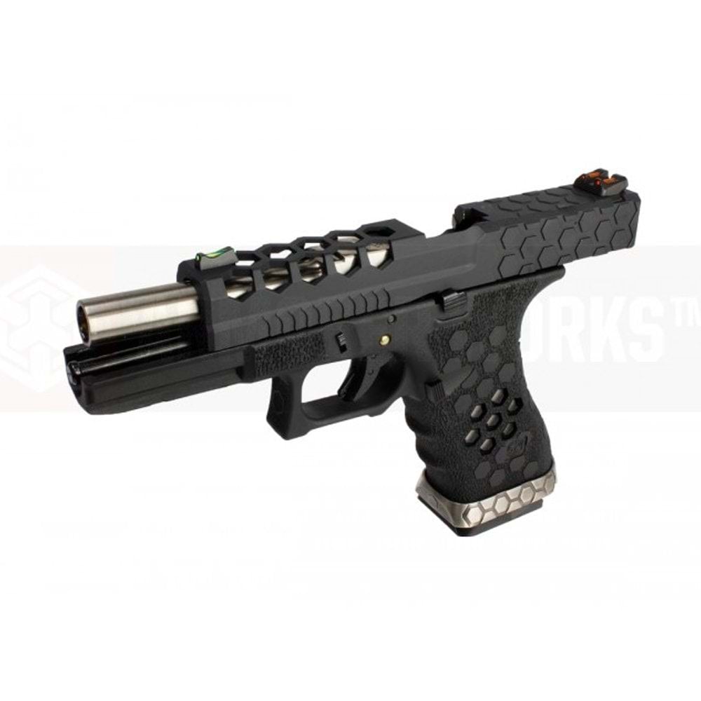 AW VX0101 GLOCK17 G17 HexCut GBB Airsoft Tabanca - Siyah