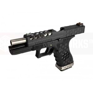 AW VX0101 GLOCK17 G17 HexCut GBB Airsoft Tabanca - Siyah