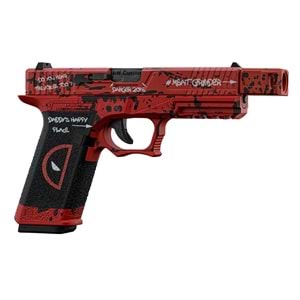 AW-VX7302 GLOCK17 DEADPOOL GBB Airsoft Tabanca - KIRMIZI