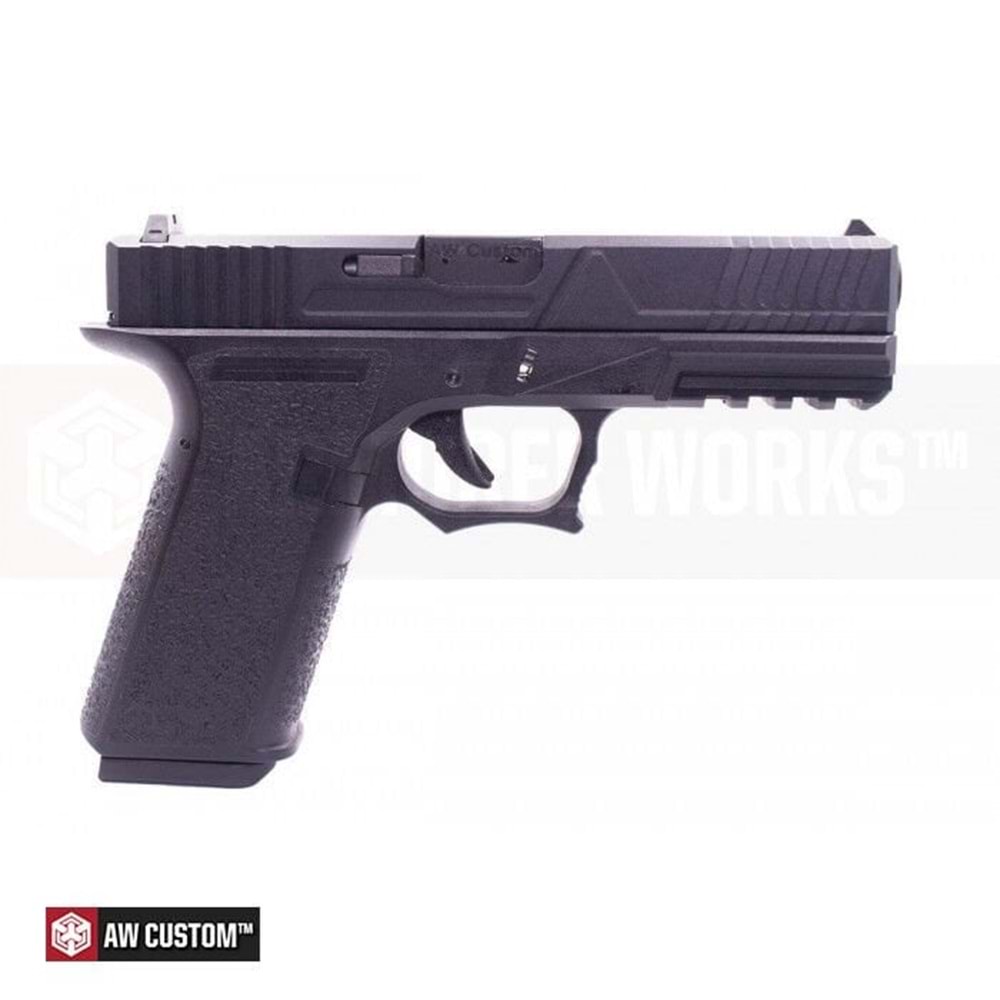 AW Custom Glock18 FullAuto Agency Tipi Siyah Airsoft GBB Tabanca
