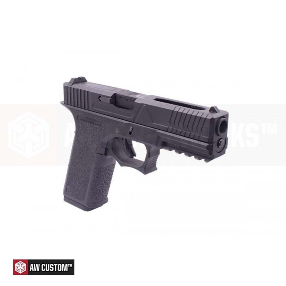 AW Custom Glock18 FullAuto Agency Tipi Siyah Airsoft GBB Tabanca