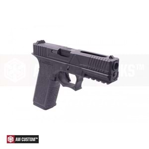 AW Custom Glock18 FullAuto Agency Tipi Siyah Airsoft GBB Tabanca