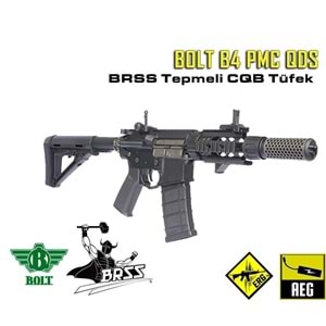 BOLT B4 PMC QDS BRSS Gerçekçi Tepmeli Airsoft Tüfek - Siyah