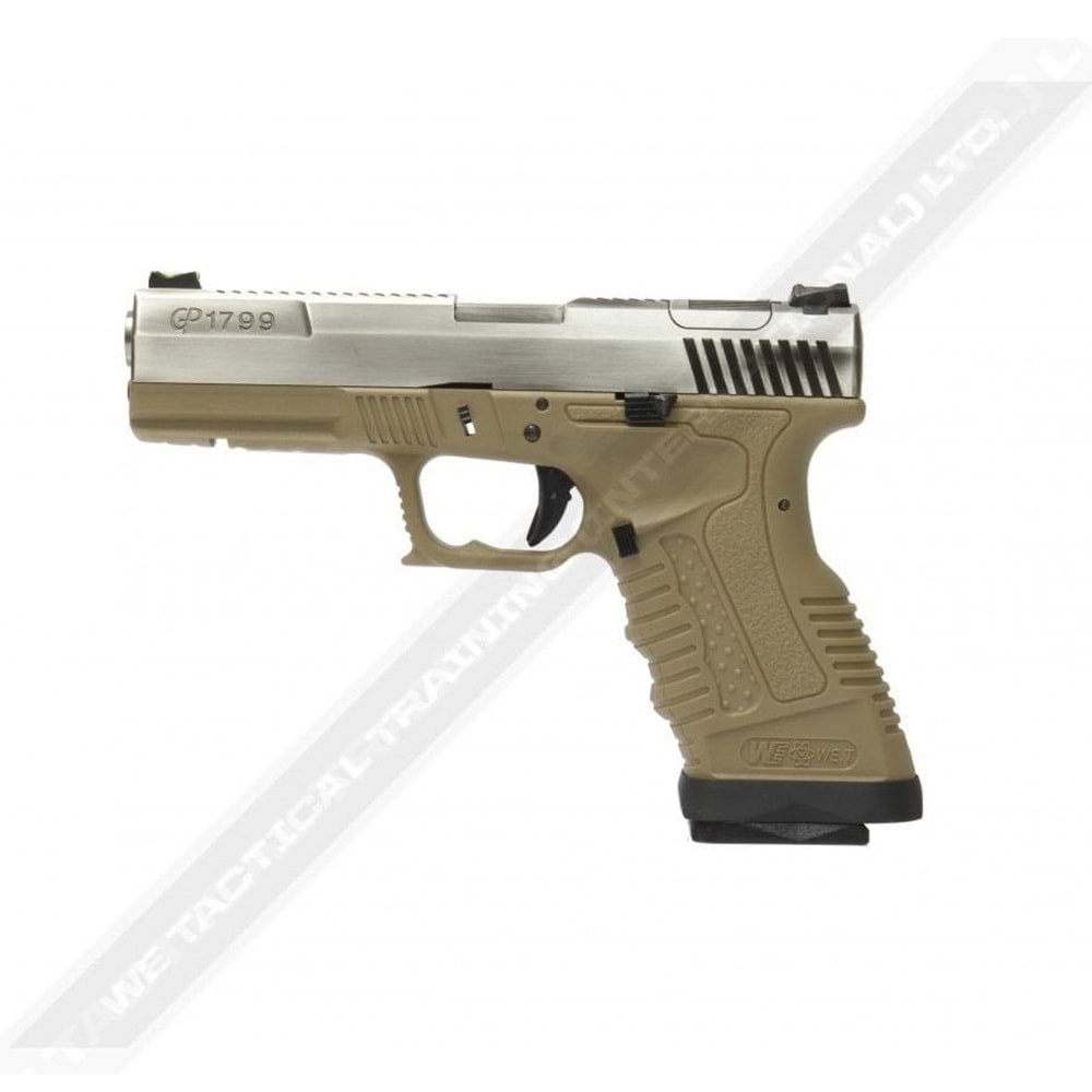 WE GP1799 T8 (Silver Slide / Tan Frame) GBB AIRSOFT TABANCA