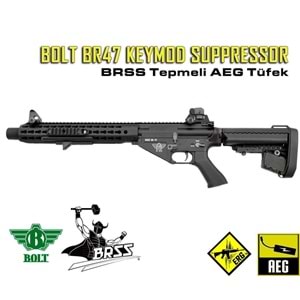 BOLT BR47 KEYMOD SUPPRESSOR BRSS Tepme sistemli BLACK