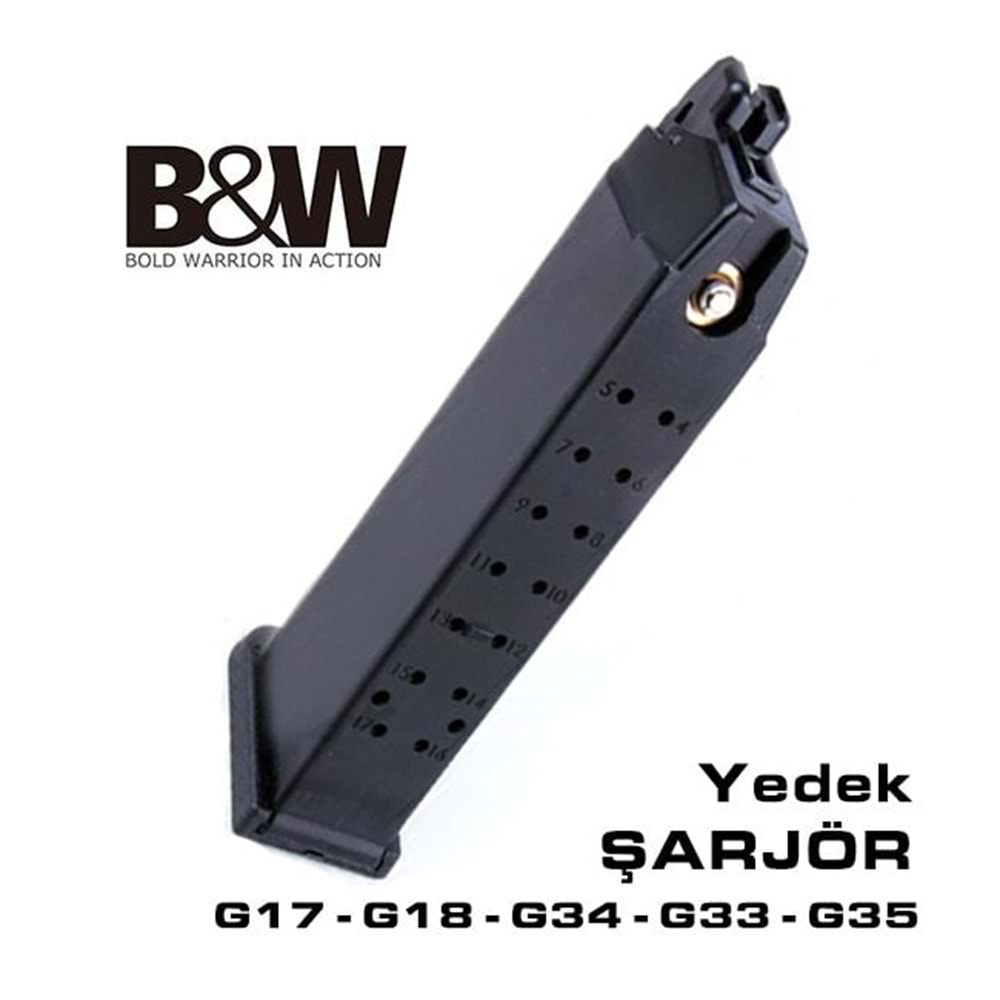 BW GLOCK G17 - G18 - G34 - G33 - G35 YEDEK ŞARJÖR