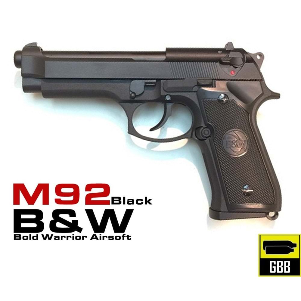 BW M92 Beretta SIYAH GBB Airsoft Tabanca