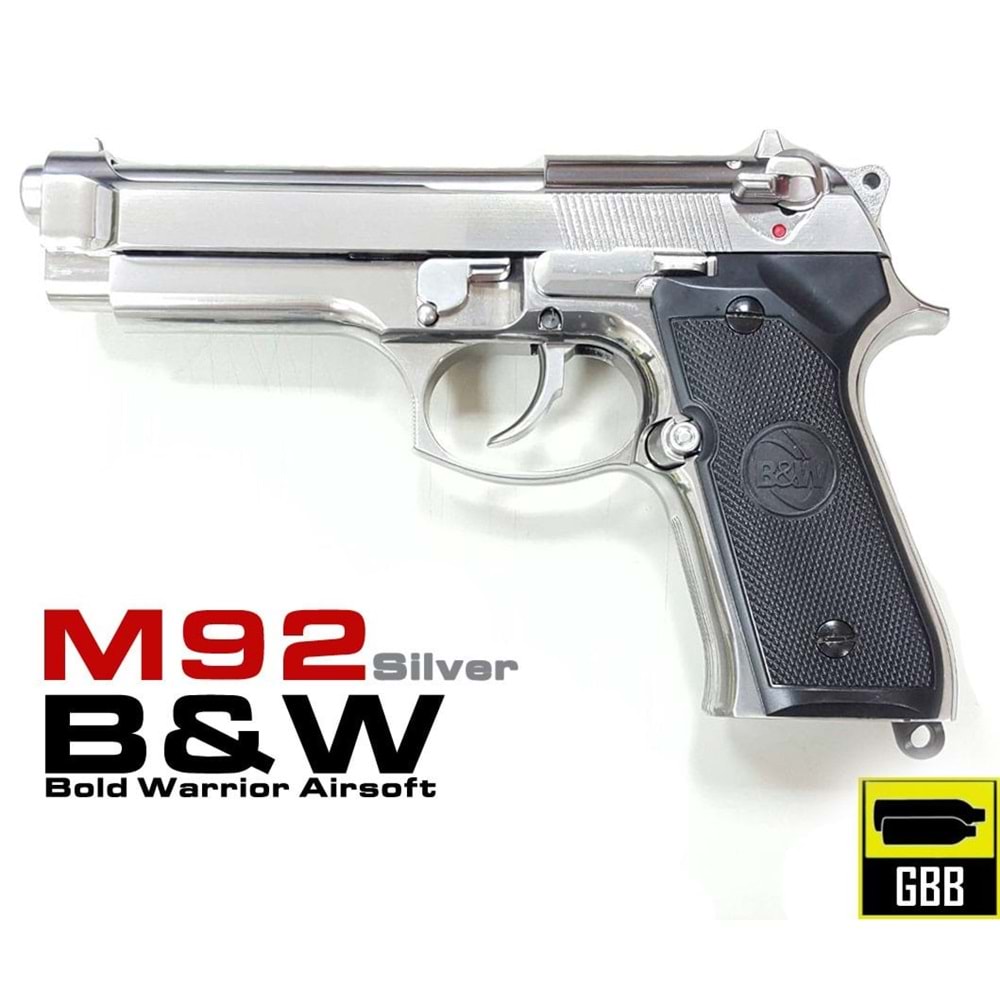 BW M92 Beretta SILVER GBB Airsoft Tabanca