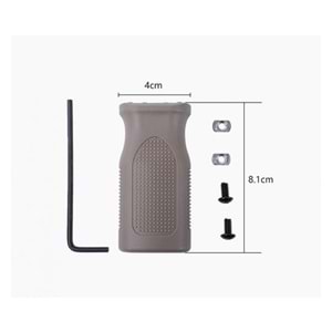 NUPROL POLY DİKEY GRIP (TUTACAK) –ÇÖL RENGİ