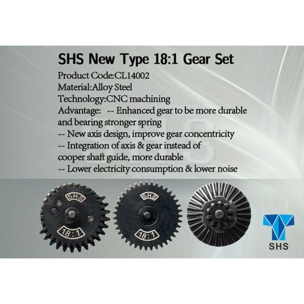 SHS NEW TYPE 18:1 GEAR SET FOR V2-V3