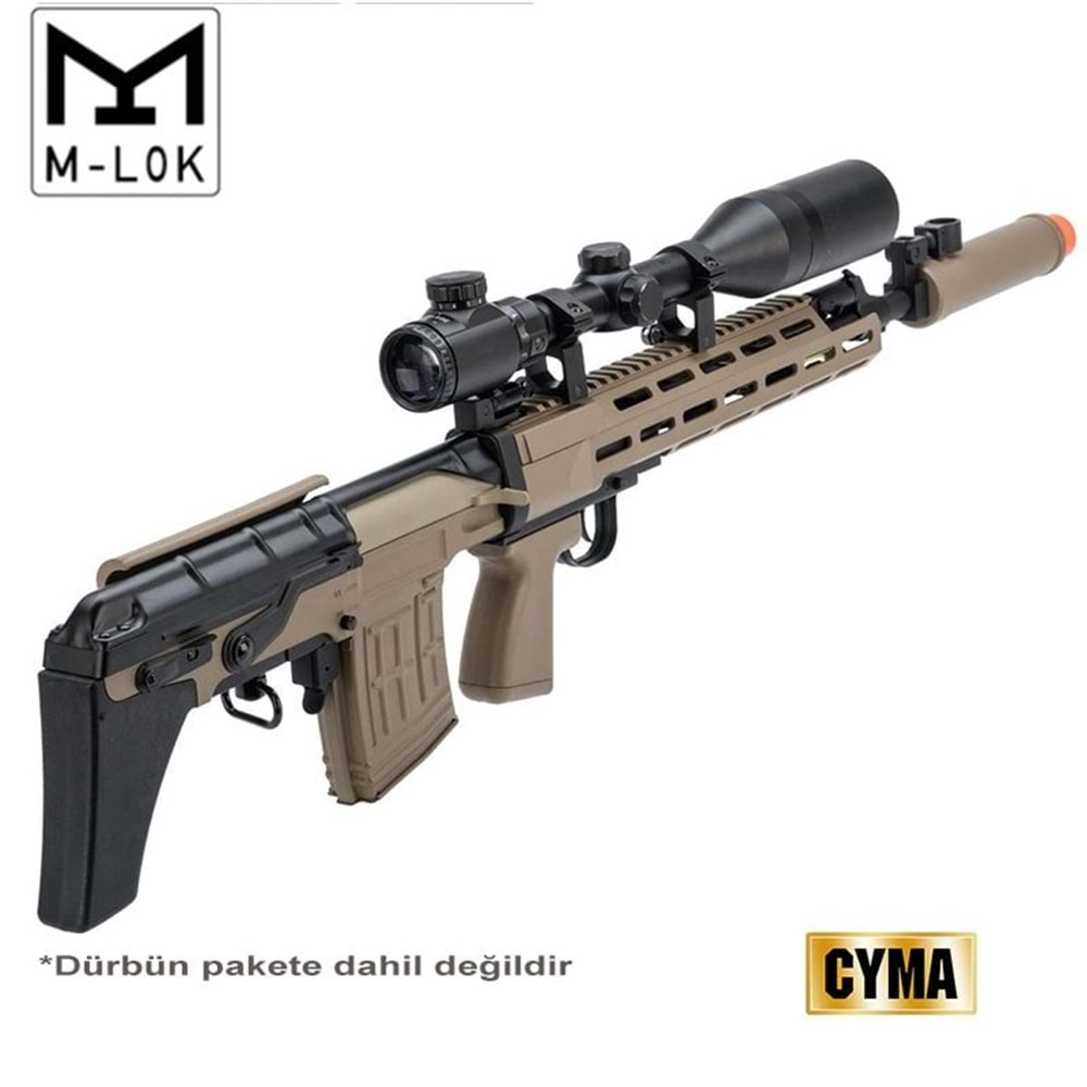 CYMA SVU Dragunov M-Lok handguard AEG Sniper Rifle CM057C-TAN