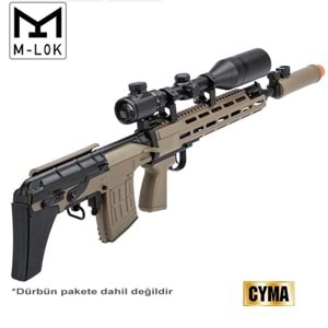 CYMA SVU Dragunov M-Lok handguard AEG Sniper Rifle CM057C-TAN